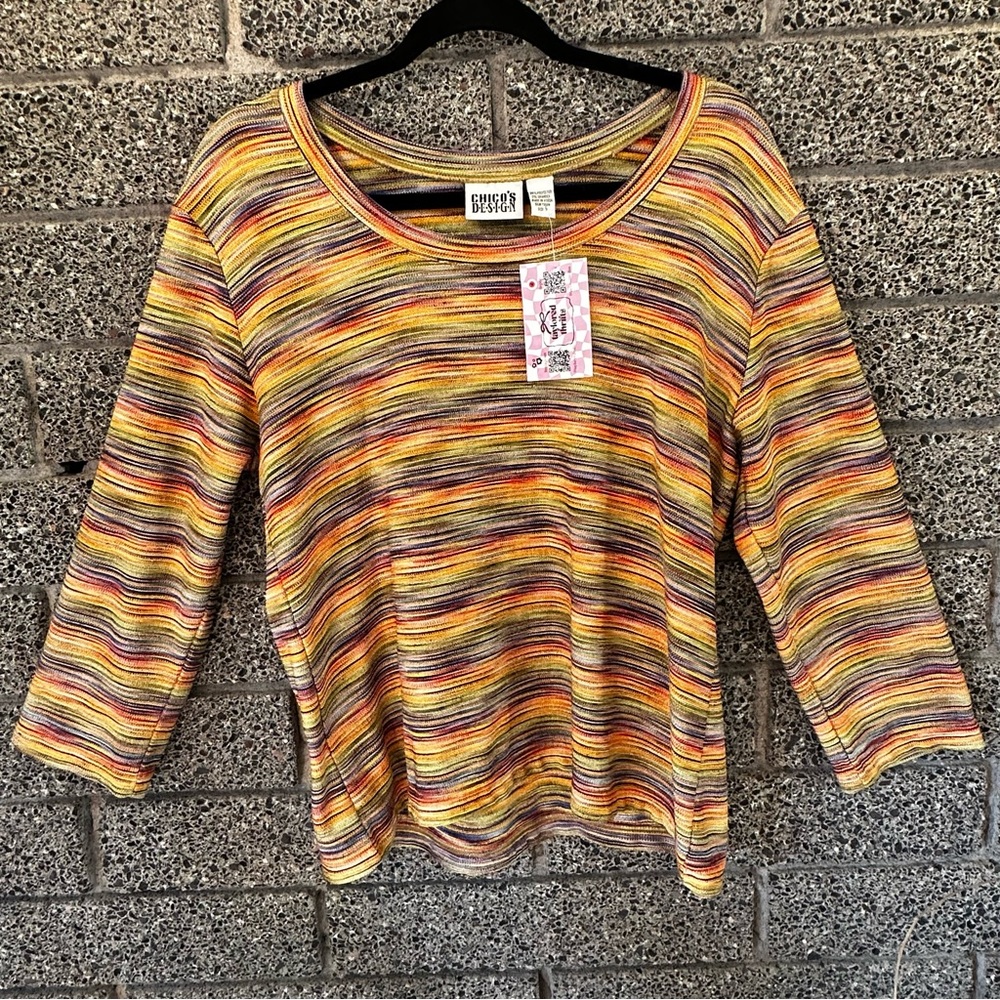Chico’s Design Rainbow Knit Top